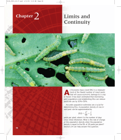Chapter 2: Limits and Continuity
