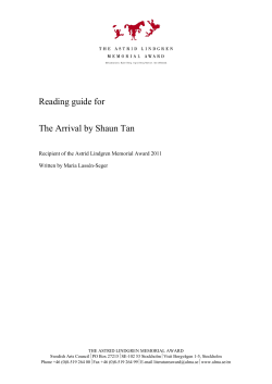 Reading guide for The Arrival by Shaun Tan