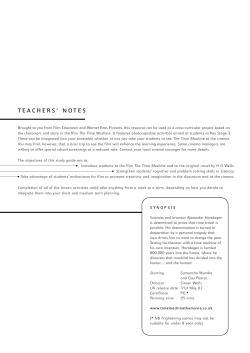 teachers` notes - Film Education