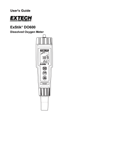 DO600 Dissolved Oxygen Meter Manual