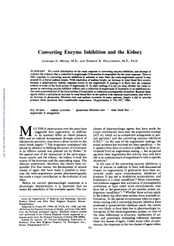 Converting Enzyme Inhibition and the Kidney