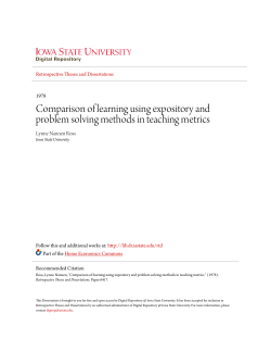 Comparison of learning using expository and problem solving