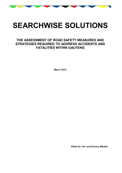 Final Integrated Report - Road Safety 27 March 2013