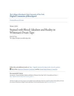 Stained with Blood: Idealism and Reality in Whitman`s Drum Taps