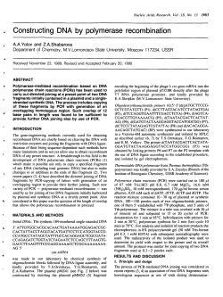 Constructing DNA by polymerase recombination