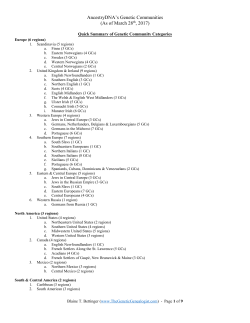 AncestryDNA`s Genetic Communities