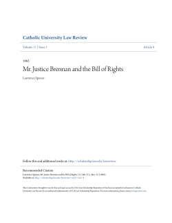 Mr. Justice Brennan and the Bill of Rights