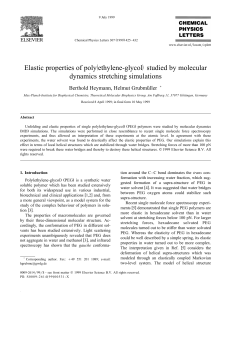 ž / Elastic properties of poly ethylene