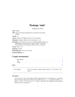 Package `nnls`