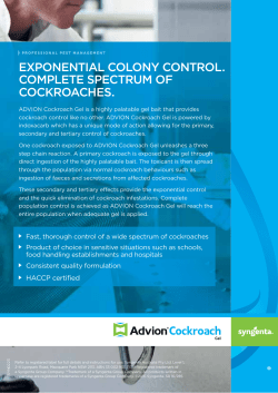 EXPONENTIAL COLONY CONTROL. COMPLETE SPECTRUM OF