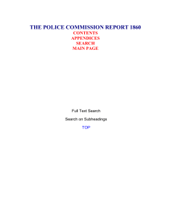 THE POLICE COMMISSION REPORT 1860