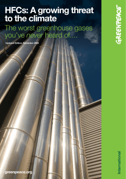 HFCs: A growing threat to the climate