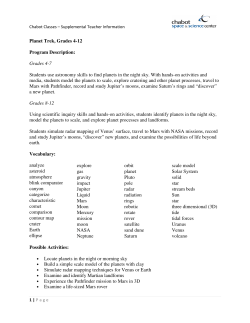 Planet Trek, Grades 4-12 Program Description