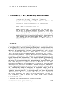 Channel mixing in 4fng autoionizing series of barium