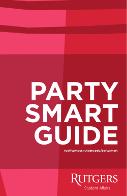party smart guide - Rutgers University Student Life Homepage