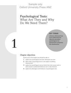 Psychological Tests: What are They and Why Do