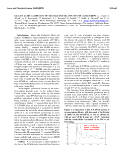 SILICON XANES ASSESSMENT OF THE SILICONE OIL CONTENT