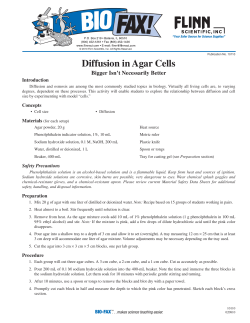Diffusion in Agar Cells - Mr Hartan`s Science Class