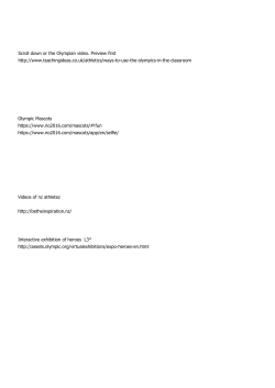 Scroll down or the Olympian video. Preview first http://www