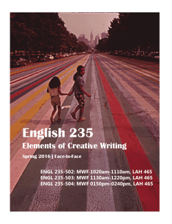 Creative Writing Syllabus