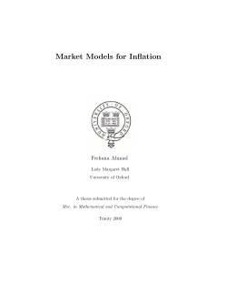 Market Models for Inflation - The Mathematical Institute, University of