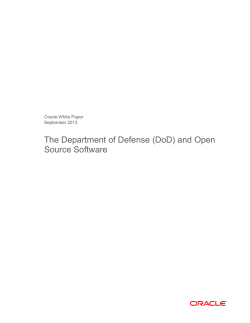 (DoD) and Open Source