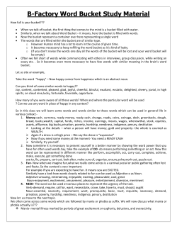B-Factory Word Bucket Study Material