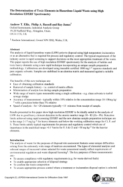 The Determination of Toxic Elements in Hazardous Liquid
