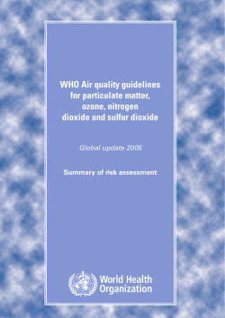 Air quality guidelines - World Health Organization