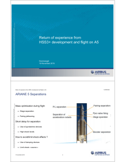 Return of experience from HSS3+ development and flight on A5