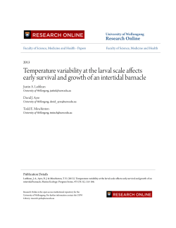 Temperature variability at the larval scale affects early