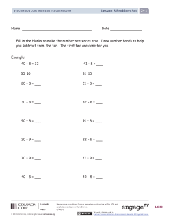 Name Date 1. Fill in the blanks to make the number sentences true