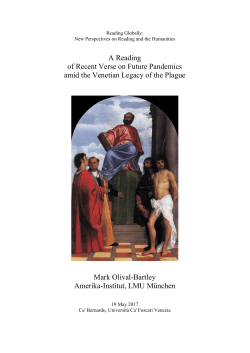 A Reading of Recent Verse on Future Pandemics amid the Venetian