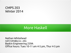 More Haskell
