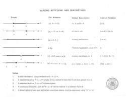 Notations and Descriptions for Intervals