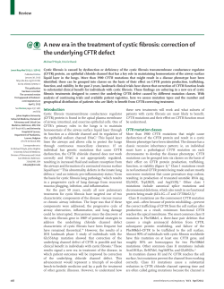 A new era in the treatment of cystic fibrosis: correction of the
