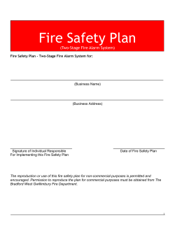 Fire Safety Plan - Bradford West Gwillimbury