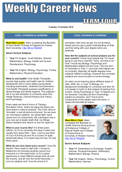 Meet Ellen Larkin: Ellen is studying the Bachelor of Oral