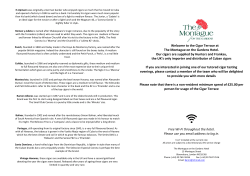 The Cigar Terrace Menu - The Montague on the Gardens