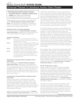 Universal Themes in Literature Anchor Chart