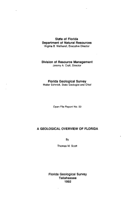 State of Florida Department of Natural Resources Division of
