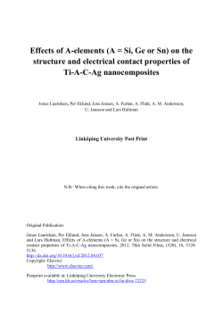Effects of A-elements (A = Si, Ge or Sn) on the structure and