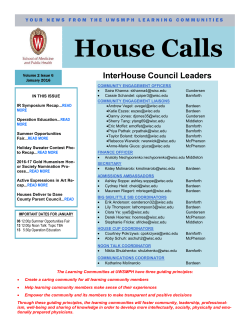 January - University of Wisconsin School of Medicine and Public