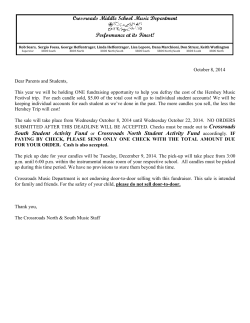 Crossroads Middle School Music Department Performance at its