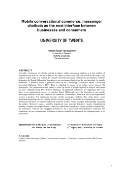 Mobile conversational commerce - University of Twente Student