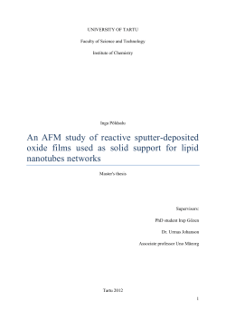 An AFM study of reactive sputter-deposited oxide films used as solid