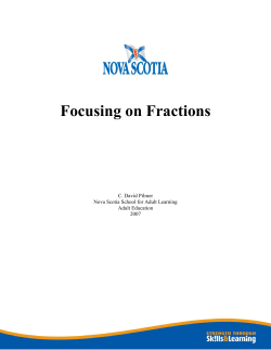 Focusing on Fractions