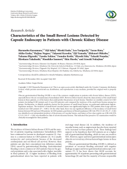 Characteristics of the Small Bowel Lesions Detected by Capsule