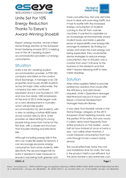 Unite Set For 10% Energy Reduction Thanks To Eseye`s Award