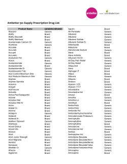 Ambetter 90-Supply Prescription Drug List